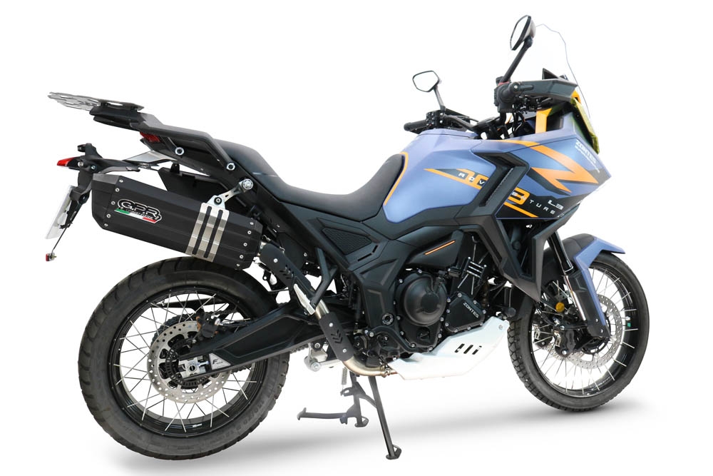 GPR escape compatível com  Zontes 703 F 2025-2026, Hyper Sonic Titanium, Escape legal, homologado, silenciador com db killer removível e tubo de ligação específico 