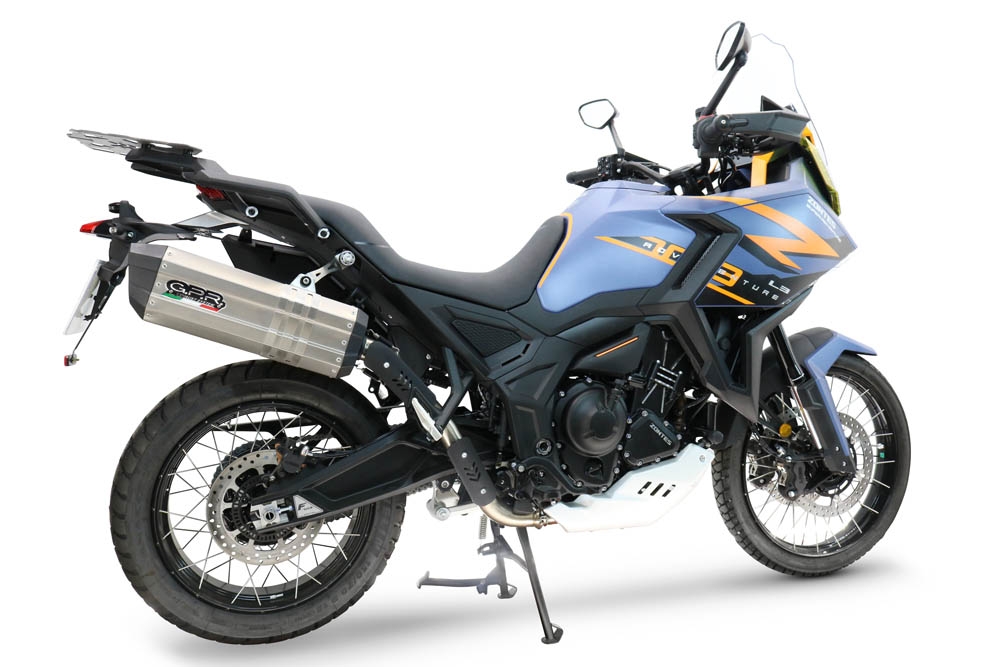 GPR escape compatível com  Zontes 703 F 2025-2026, Hyper Sonic Black Titanium, Escape legal, homologado, silenciador com db killer removível e tubo de ligação específico 