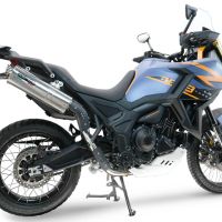 GPR escape compatível com  Zontes 703 F 2025-2026, Trioval, Escape legal, homologado, silenciador com db killer removível e tubo de ligação específico 