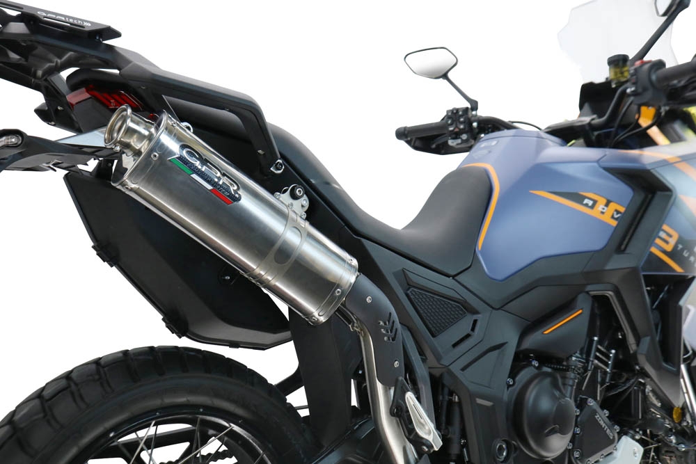 GPR escape compatível com  Zontes 703 F 2025-2026, Trioval, Escape legal, homologado, silenciador com db killer removível e tubo de ligação específico 