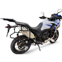 GPR TECH compatível com  Zontes 703 F 2025/2026 Rack específico para malas laterais 38 Lt + 38 Lt cor preto Capacidade 38 LT. + 38 LT.