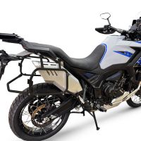 GPR TECH compatível com  Zontes 703 F 2025/2026 Rack específico para malas laterais 38 Lt + 38 Lt cor preto Capacidade 38 LT. + 38 LT.